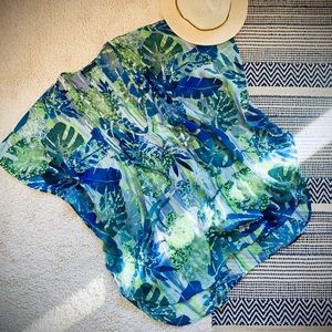 Palm Print Swimsuit Coverup